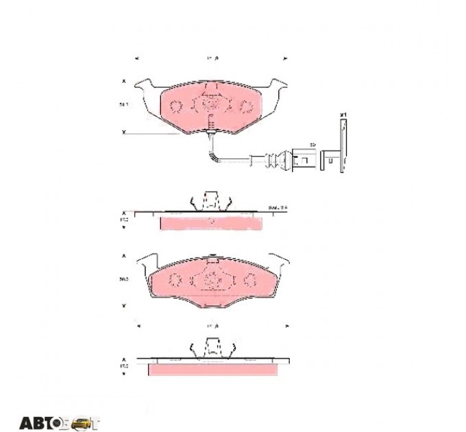 Тормозные колодки TRW GDB1586, цена: 1 701 грн.