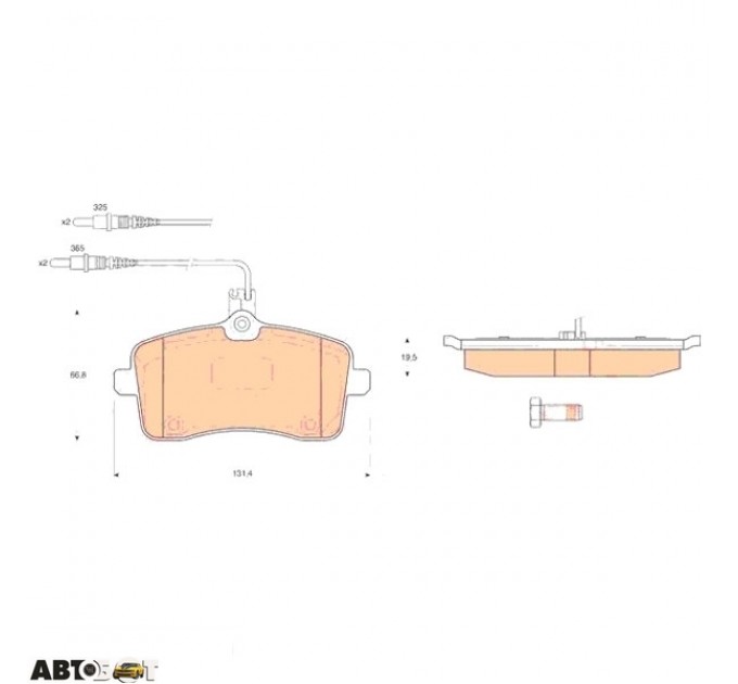 Тормозные колодки TRW GDB1594, цена: 1 554 грн.