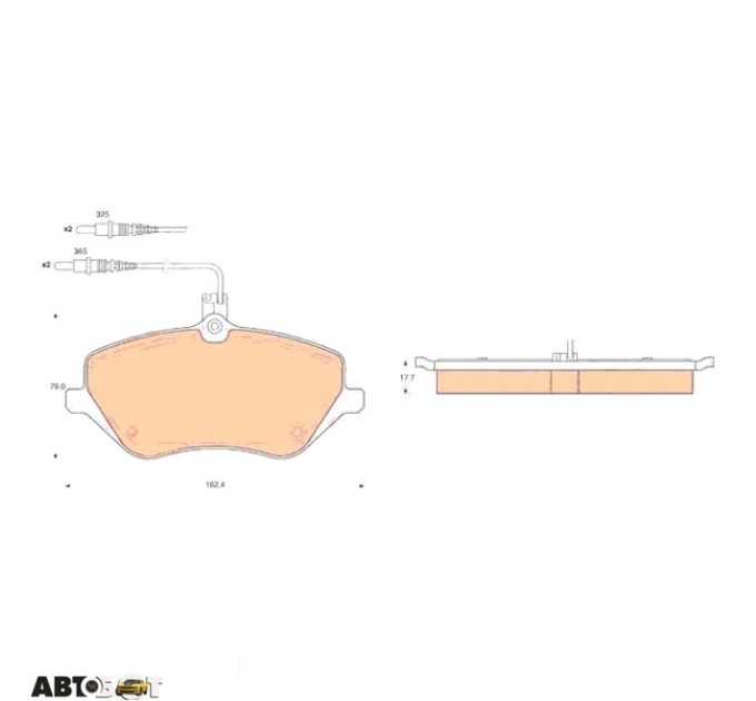 Тормозные колодки TRW GDB1595, цена: 3 056 грн.