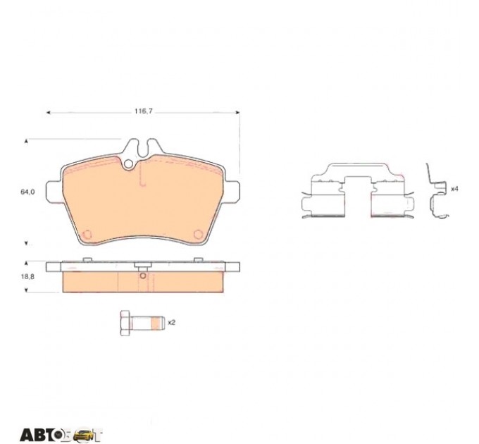 Тормозные колодки TRW GDB1629, цена: 1 670 грн.