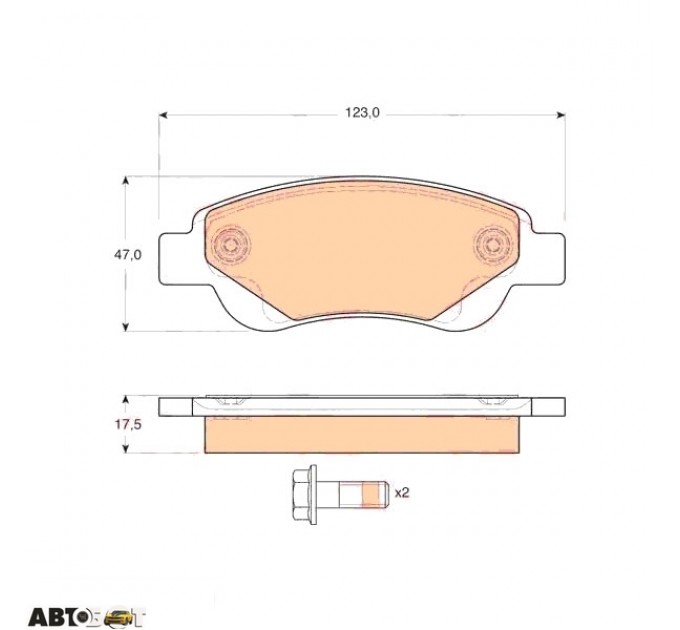 Тормозные колодки TRW GDB1633, цена: 1 578 грн.