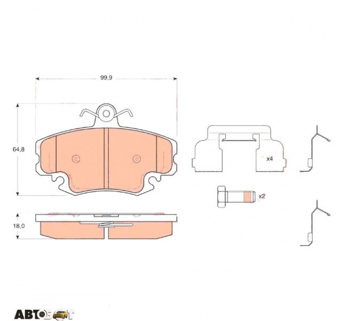 Тормозные колодки TRW GDB1634, цена: 1 113 грн.