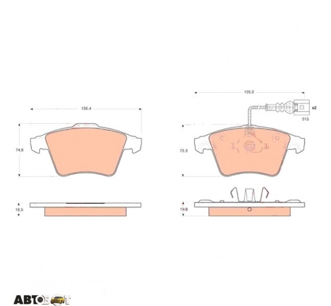 Тормозные колодки TRW GDB1651, цена: 2 469 грн.