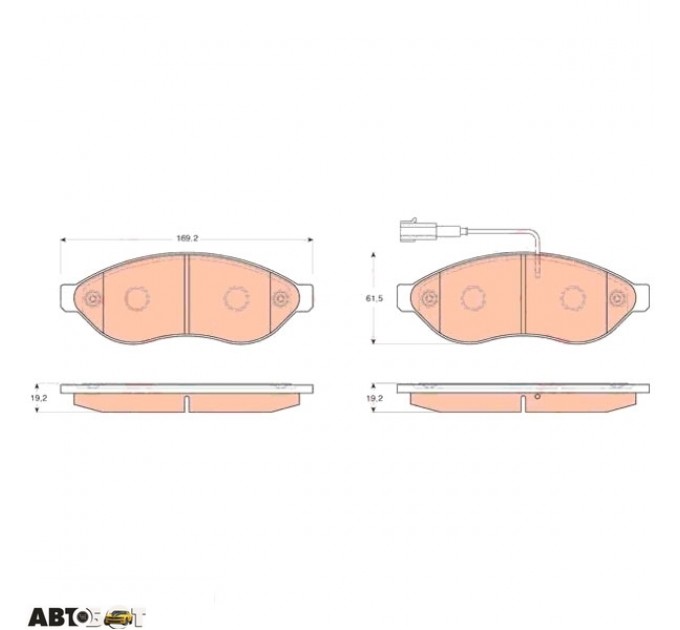 Гальмівні колодки TRW GDB1681, ціна: 2 275 грн.