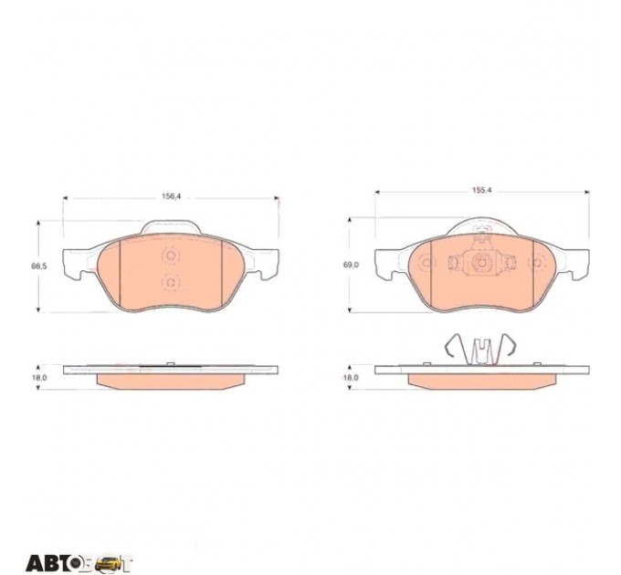 Гальмівні колодки TRW GDB1687, ціна: 1 557 грн.