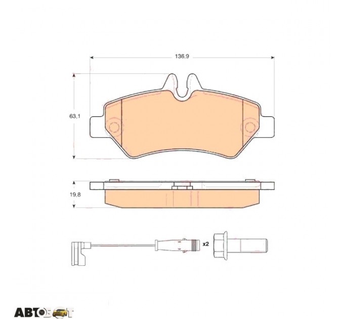 Тормозные колодки TRW GDB1697, цена: 2 399 грн.