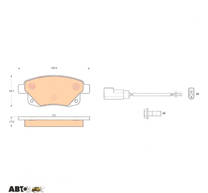 Тормозные колодки TRW GDB1725, цена: 2 119 грн.