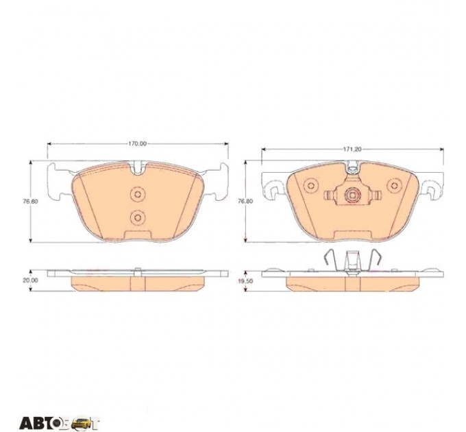 Тормозные колодки TRW GDB1726, цена: 2 580 грн.