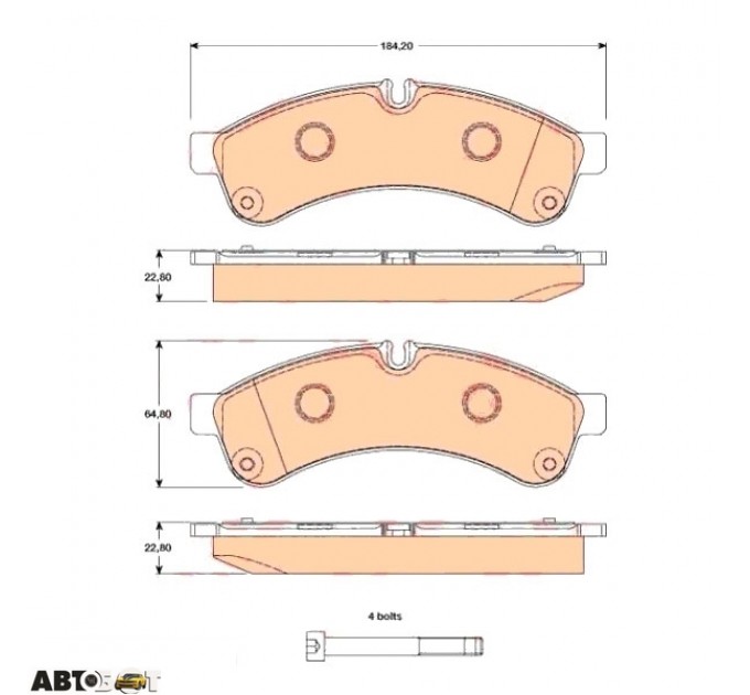 Тормозные колодки TRW GDB1780, цена: 3 989 грн.