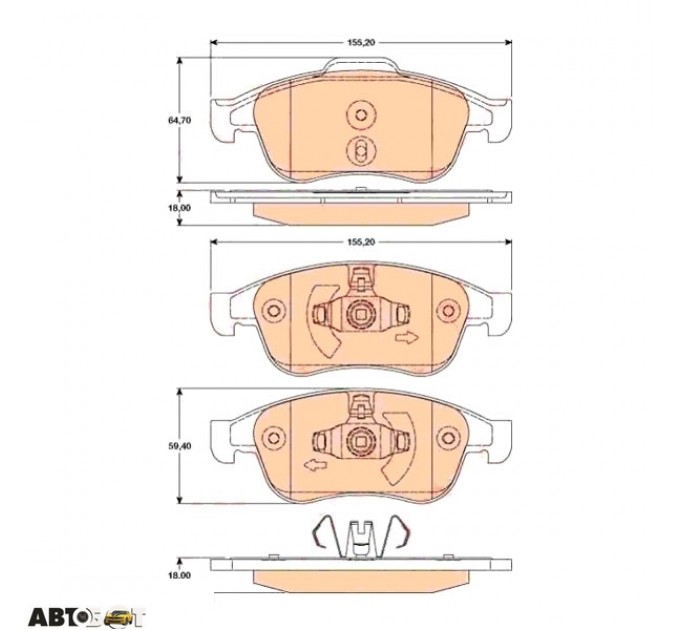 Тормозные колодки TRW GDB1789, цена: 1 755 грн.