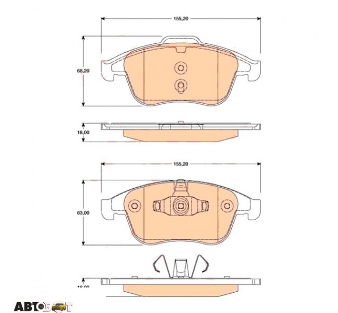 Тормозные колодки TRW GDB1790, цена: 2 267 грн.