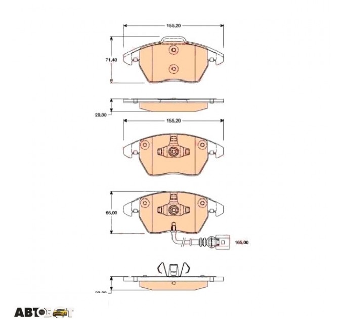 Тормозные колодки TRW GDB1807, цена: 1 861 грн.