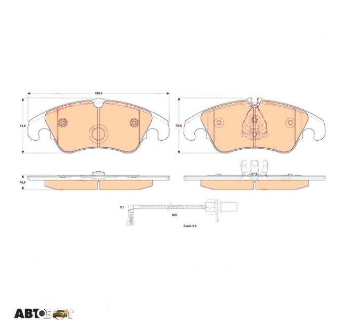 Тормозные колодки TRW GDB1908, цена: 2 302 грн.