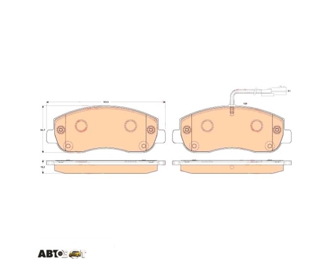Тормозные колодки TRW GDB1910, цена: 3 921 грн.