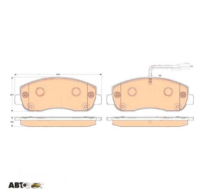 Тормозные колодки TRW GDB1910, цена: 2 135 грн.