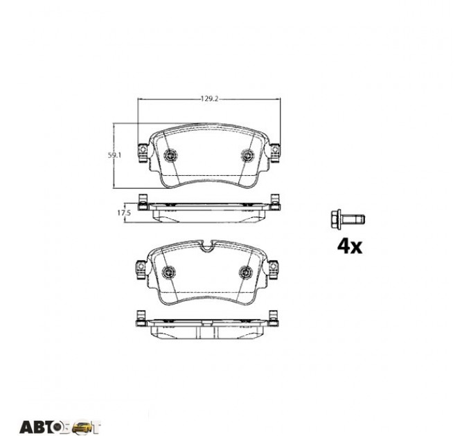 Тормозные колодки TRW GDB2132, цена: 2 391 грн.