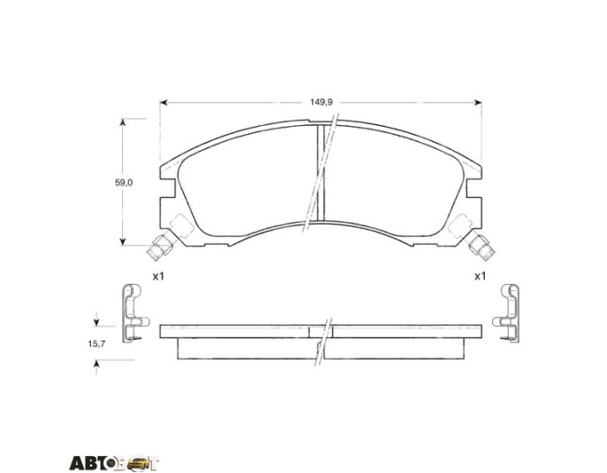 Тормозные колодки TRW GDB3200, цена: 2 509 грн.