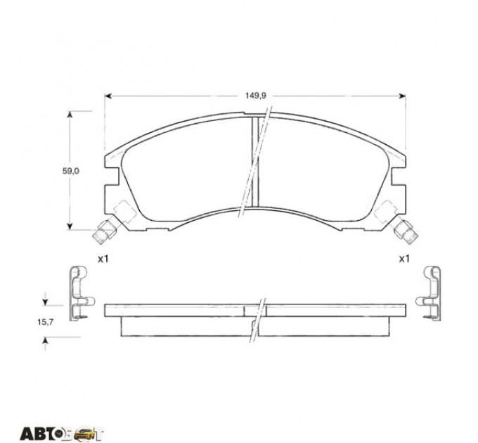 Тормозные колодки TRW GDB3200, цена: 1 366 грн.