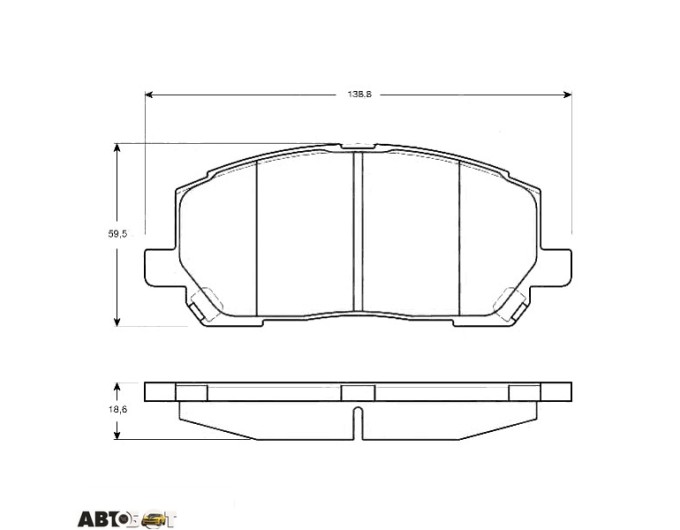 Гальмівні колодки TRW GDB3286, ціна: 2 758 грн.