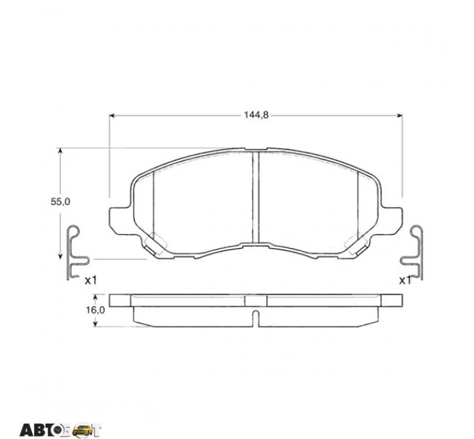 Тормозные колодки TRW GDB3287, цена: 1 432 грн.