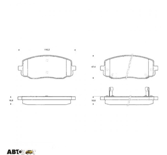 Гальмівні колодки TRW GDB3369, ціна: 1 281 грн.