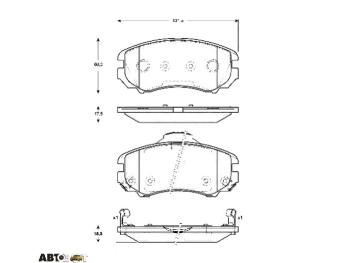 Гальмівні колодки TRW GDB3386, ціна: 2 889 грн.