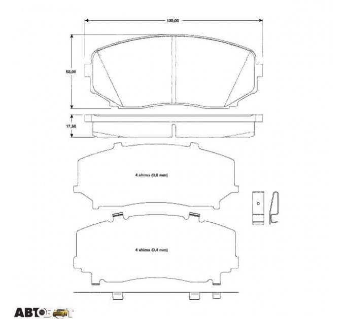 Тормозные колодки TRW GDB3471, цена: 2 268 грн.