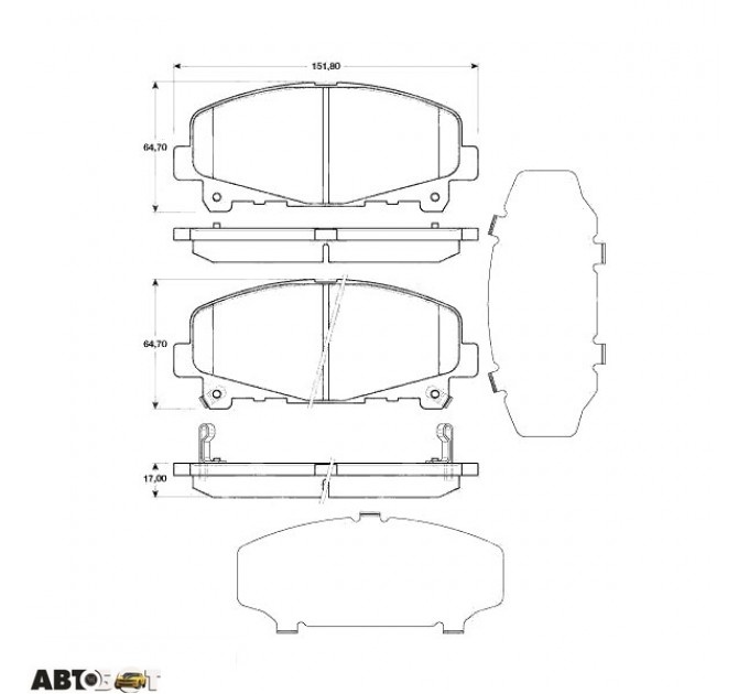 Тормозные колодки TRW GDB3477, цена: 2 458 грн.