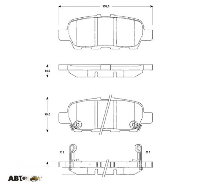 Гальмівні колодки TRW GDB3508, ціна: 1 372 грн.