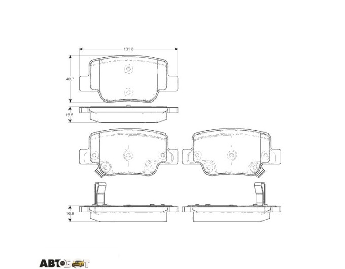 Тормозные колодки TRW GDB3547, цена: 3 281 грн.