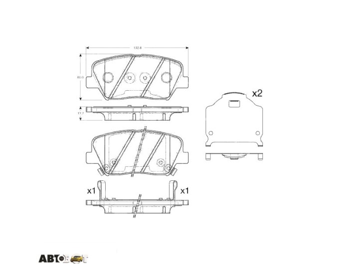 Гальмівні колодки TRW GDB3549, ціна: 2 712 грн.
