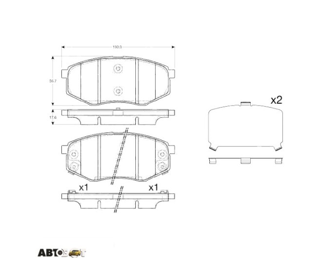 Гальмівні колодки TRW GDB3553, ціна: 3 225 грн.
