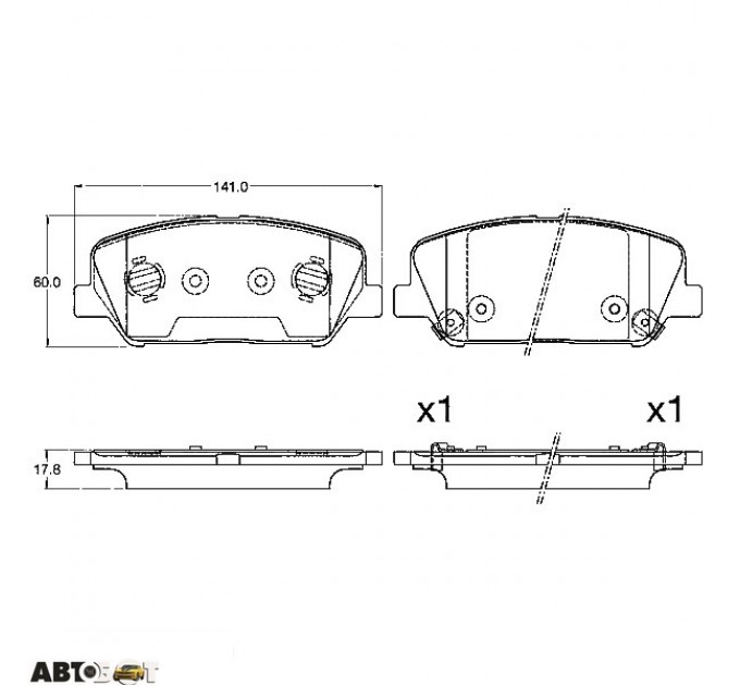 Тормозные колодки TRW GDB3582, цена: 1 568 грн.