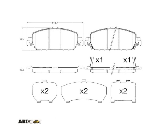Гальмівні колодки TRW GDB3615, ціна: 3 354 грн.