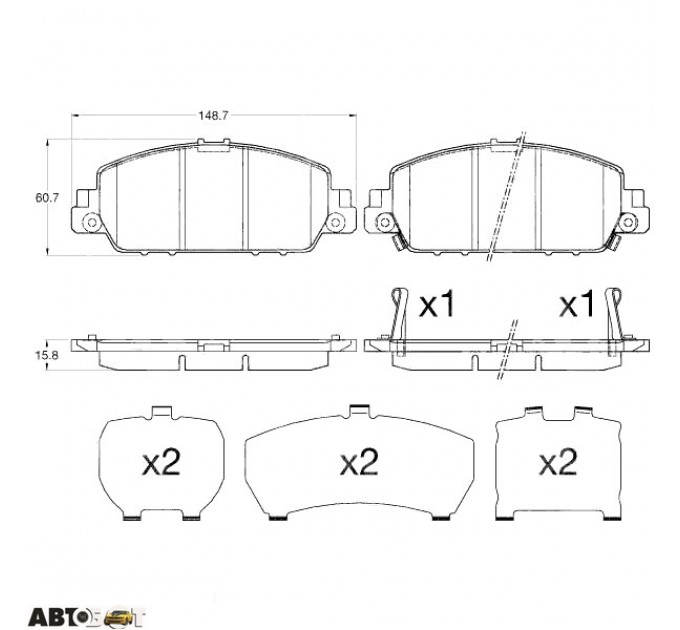 Тормозные колодки TRW GDB3615, цена: 1 844 грн.