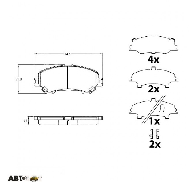 Тормозные колодки TRW GDB3648, цена: 2 409 грн.