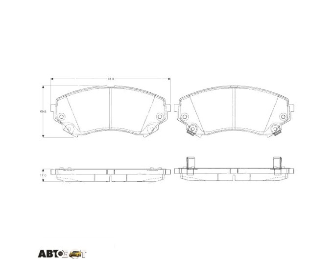 Гальмівні колодки TRW GDB4456, ціна: 4 570 грн.