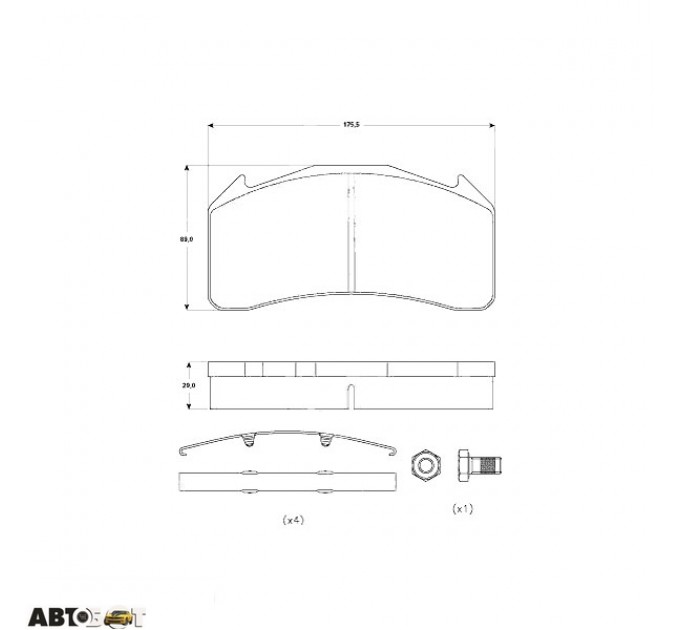 Гальмівні колодки TRW GDB5088, ціна: 6 350 грн.