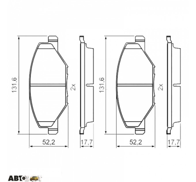 Гальмівні колодки Bosch 0 986 495 390, ціна: 1 099 грн.