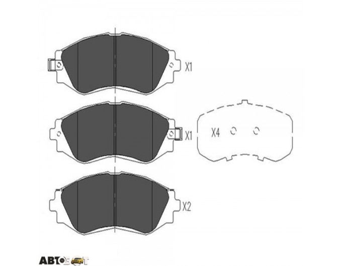 Тормозные колодки KAVO PARTS KBP-1001, цена: 1 667 грн.