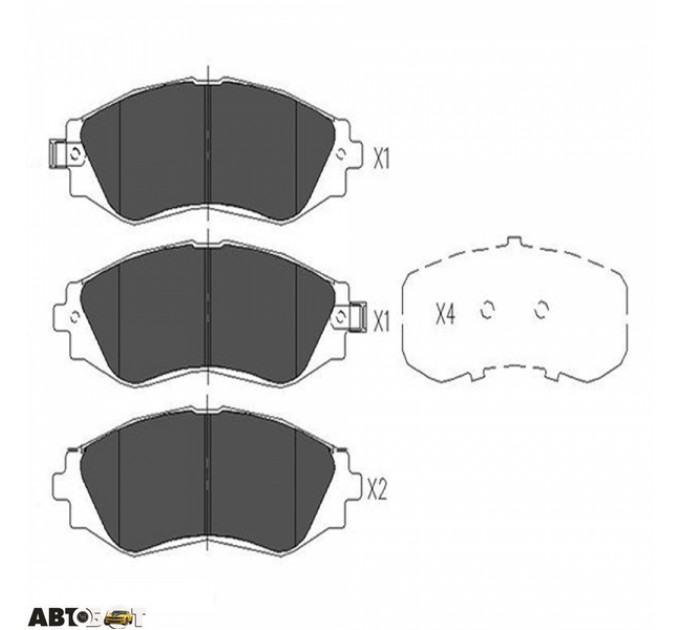 Тормозные колодки KAVO PARTS KBP-1001, цена: 908 грн.