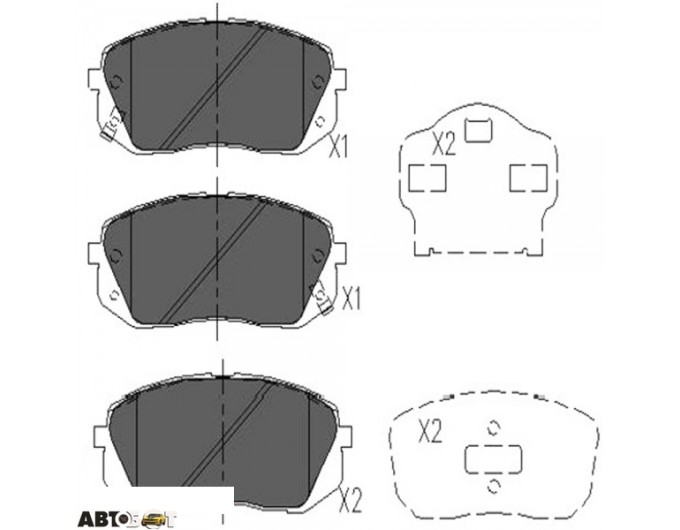 Тормозные колодки KAVO PARTS KBP-4018, цена: 1 814 грн.
