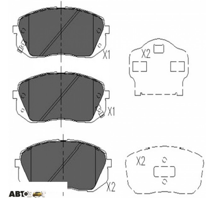 Тормозные колодки KAVO PARTS KBP-4018, цена: 998 грн.