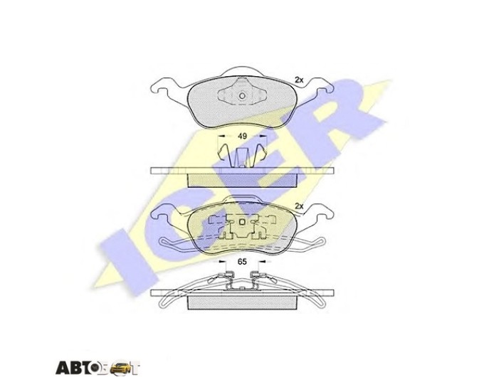 Тормозные колодки ICER 181264, цена: 2 444 грн.