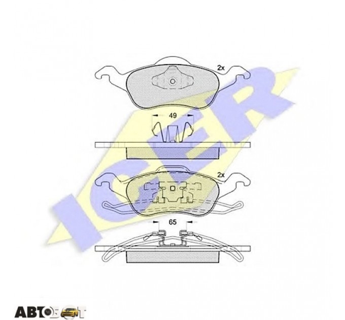 Гальмівні колодки ICER 181264, ціна: 1 331 грн.