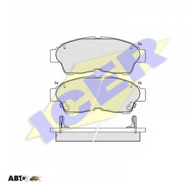 Гальмівні колодки ICER 181005, ціна: 1 098 грн.