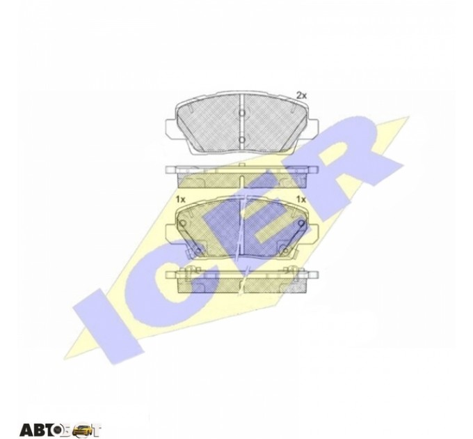 Тормозные колодки ICER 182375, цена: 1 995 грн.