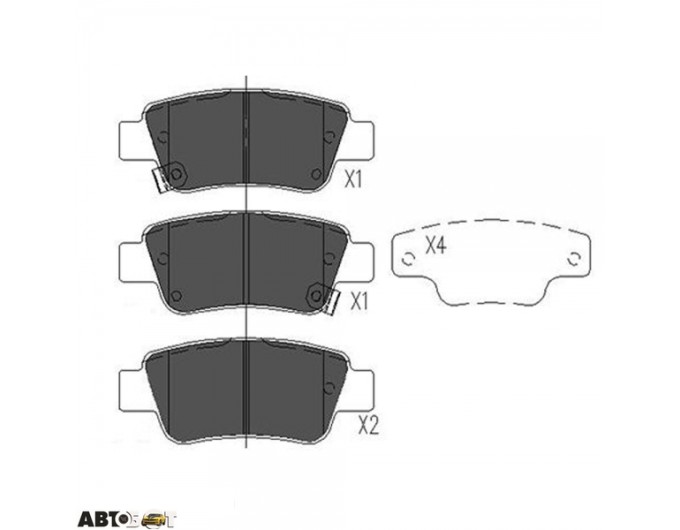Тормозные колодки KAVO PARTS KBP-2042, цена: 1 211 грн.