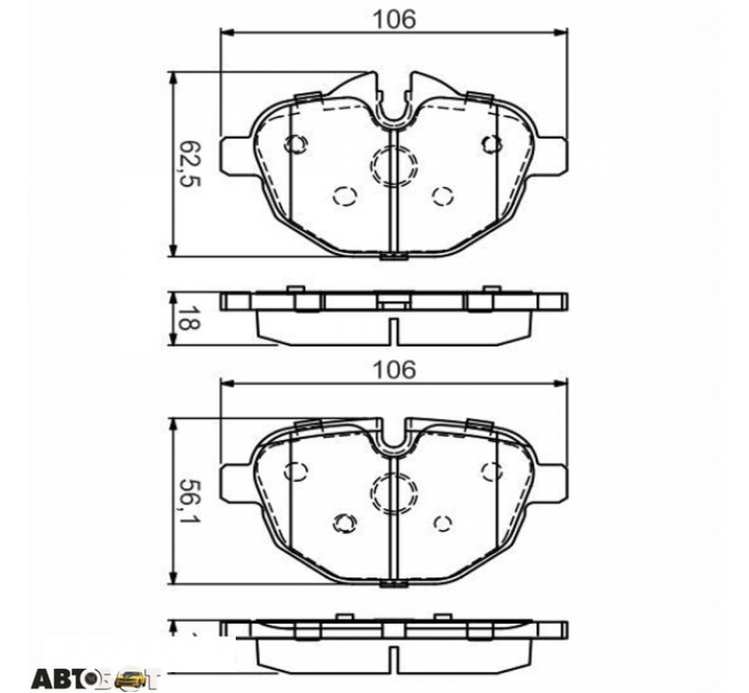 Тормозные колодки Bosch 0 986 495 442, цена: 1 198 грн.