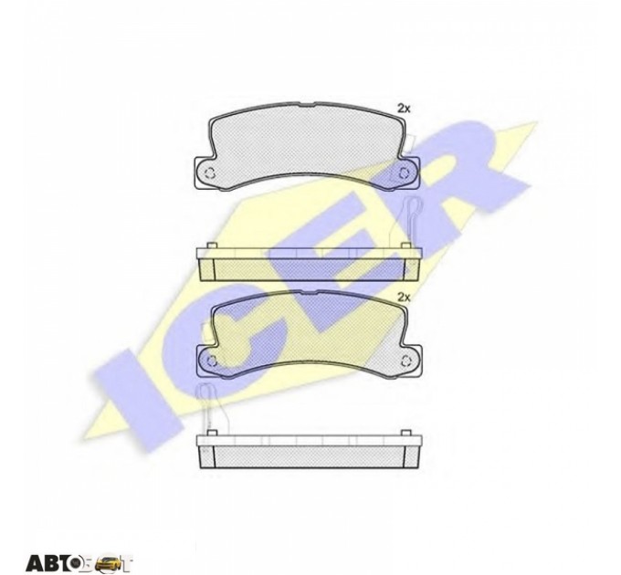 Тормозные колодки ICER 180734, цена: 941 грн.